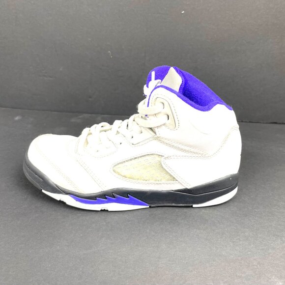 Nike Air Jordan 5 Retro (GS) “Grape Ice” White/Court Purple 440889-141 Size 13C - Picture 7 of 11